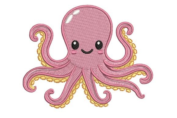 Pink Octopus Embroidery: A Kawaii Design Review