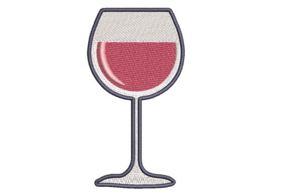 Reviewing Glass of Red Wine Embroidery for Holiday Sales